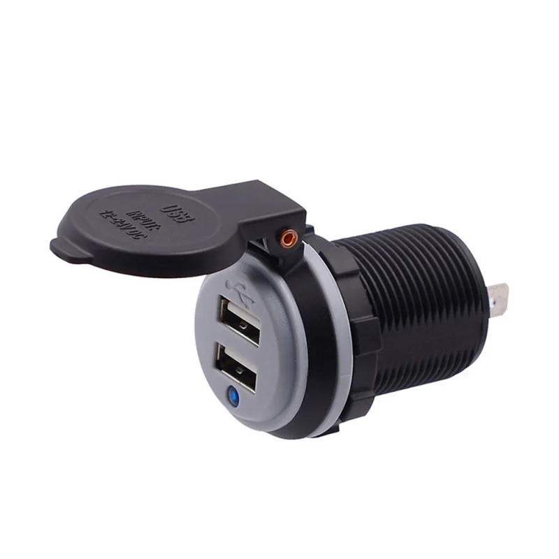 

Dual USB Car Charger Adapter Power 2 Ports 5 V 12 V Motorcycle USB Plug Waterproof Phone Charger for Smartphones
