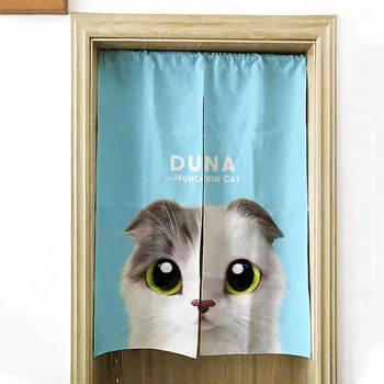 

Japanese Curtain Noren Cartoon Cat Printed Door Curtains for Noodle Store Kitchen Room Decoration