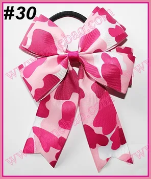 

free shipping 30pcs Girl Boutique 5-6.5" Bowknot Ponytail Hair Bow Elastic bows