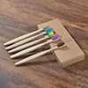 5-Pack colorful soft bristles bamboo toothbrushes wholesale eco friendly Oral Care tooth brush wooden bamboo clareador de dente 1