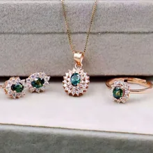 Натуральный Синий сапфир камень свадебные ювелирные наборы натуральный драгоценный камень кольцо ожерелье серьги S925 серебро Женская мода Диана круглый