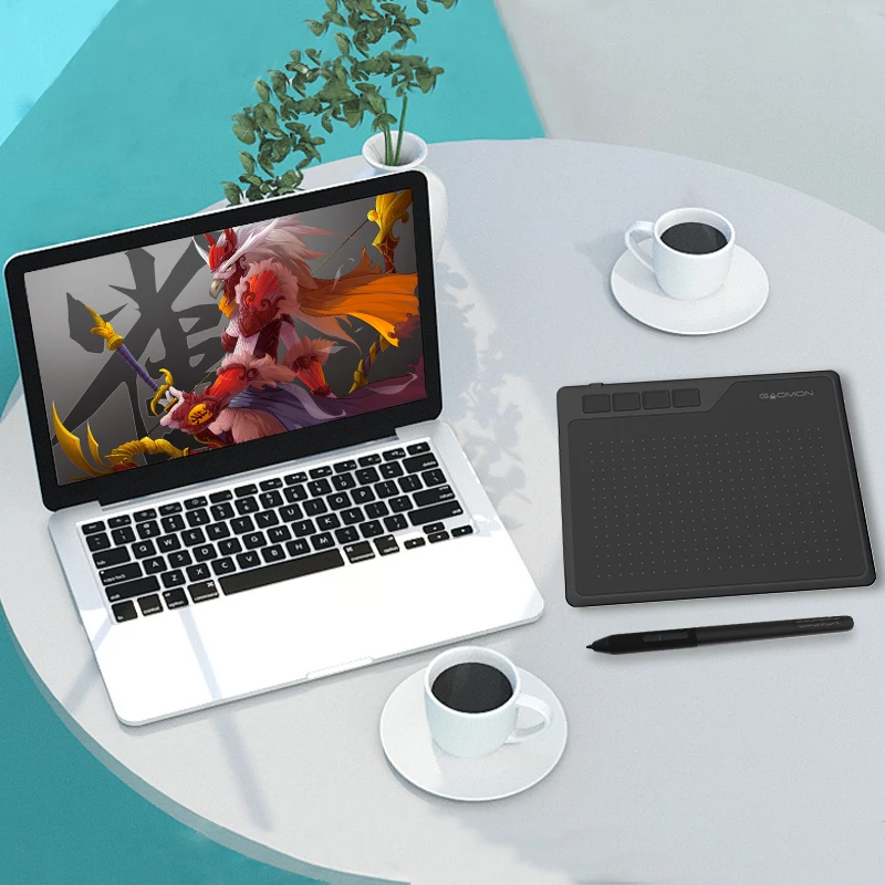Gaomon S620 6.5X4 Inci 8192 Tingkat Baterai Gratis Pen Dukungan Android Windows Mac Digital Tablet Grafis untuk gambar 