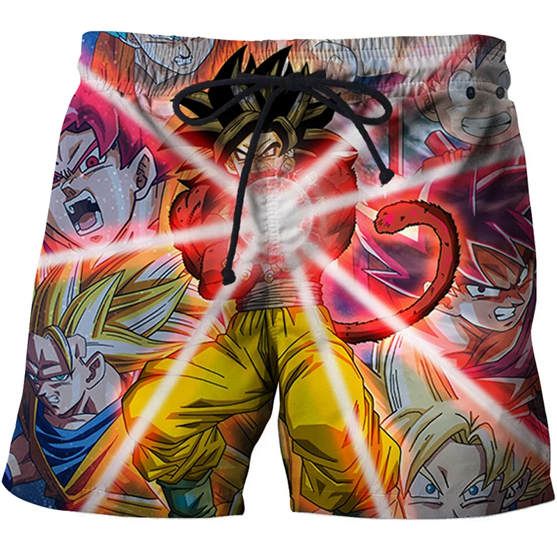 Повседневное Летняя мужская женская 3D пляжные шорты с рисунком Dragon Ball, забавные печатных Шорты мужские короткие брюки плюс Размеры