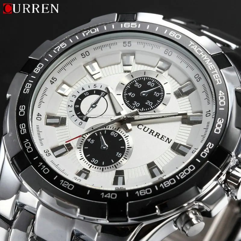 Marca de Luxo Nova Curren Relógios Homens Quartzo Moda Casual Masculino Relógio Esportivo Aço Completo Militar 2020