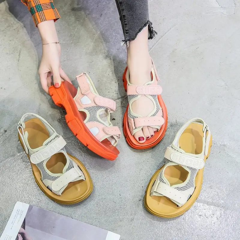 Sandals Women Platform 2019 New Fashion Ladies Casual Shoes Luminous Designer Strap Shoes 5 CM Summer Chunky Sandals Summer