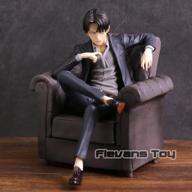 

Attack on Titan Levi Ackerman Black Suit Ver. PVC Figure Collectible Model Toy