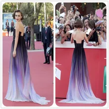 WAWY Long A-Line Evening Dresses Robe De Soiree Gradient Formal Prom Party Dresses Gowns Vestido De Festa w01