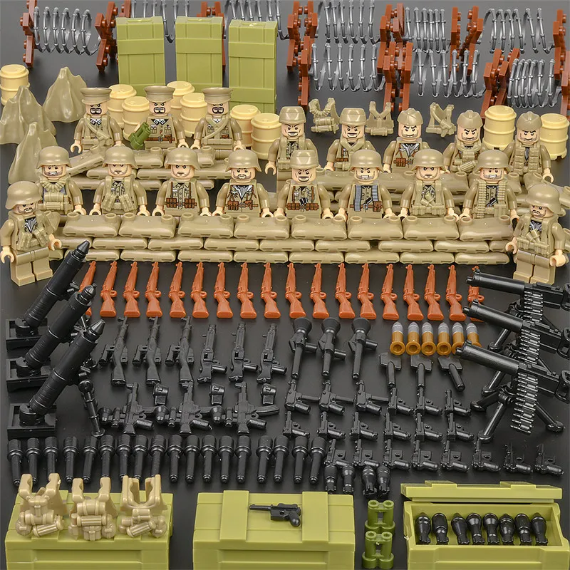 

Mini Plastic Toy Gun Assembled Building Blocks Military Base Toy Soldier Weapon Military Morning Education Creative Gift for Kid