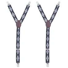 Мужская рубашка Y остается подвязки эластичный нейлон регулируемый держатели рубашки складки-сопротивление ремень стремя стиль подтяжки bretelles