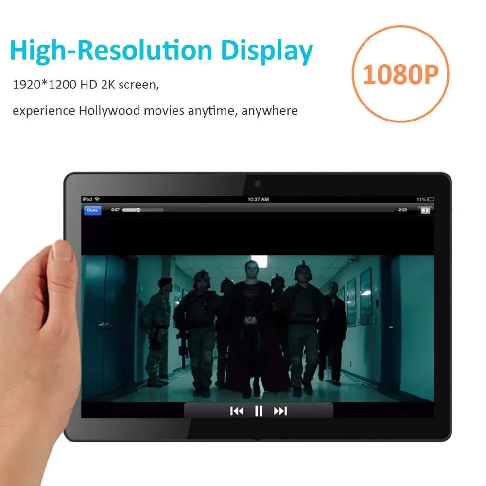 روسيا مستودع السفينة Andriod 7.0 10.1 بوصة اللوحي PC WiFi بلوتوث IPS 1920x1200 شاشة تعمل باللمس 2 GB RAM + 32 GB ROM كاميرا مزدوجة