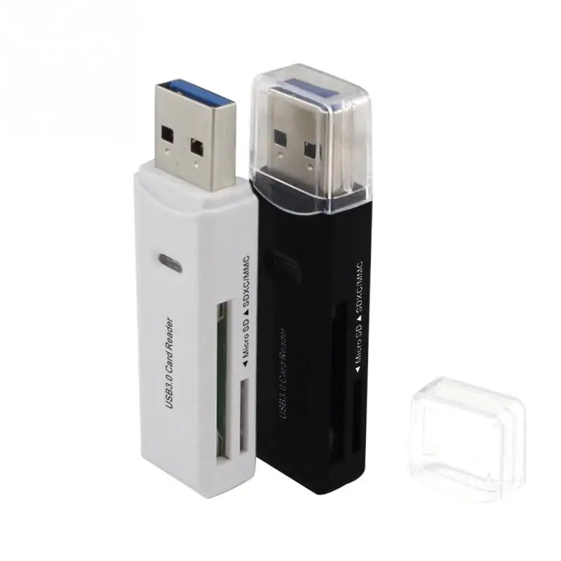 Многофункциональный USB 3,0 кард-ридер 2 слота/MMC+ Micro/T-flash для портативных ПК и Mirco USB порт для смартфона