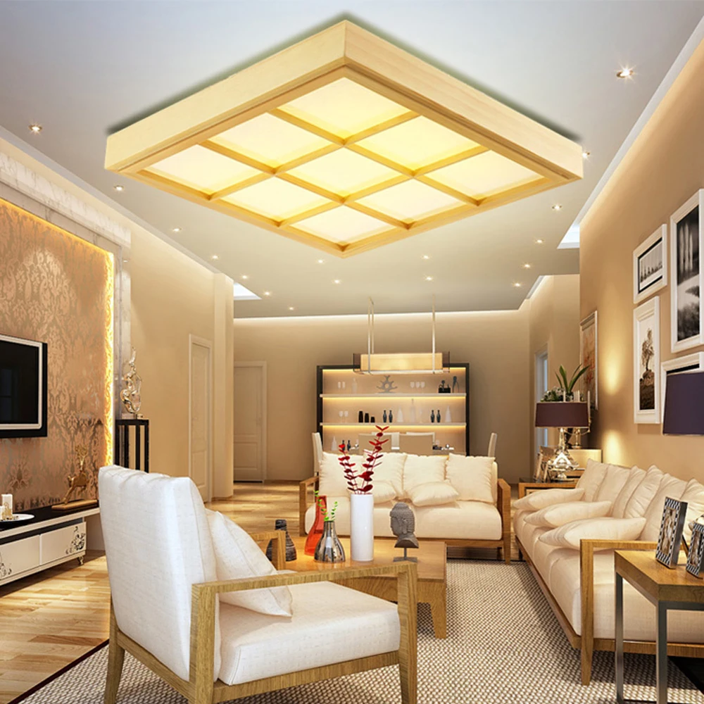 

LED Japanese Acrylic Wooden LED Lamp LED Light Ceiling Lights Ceiling Lamp LED Ceiling Light For Foyer Bedroom Dinning Room