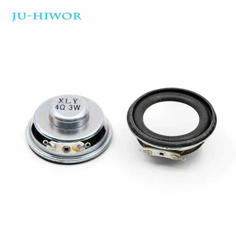 

2pcs 4R 3W Loudspeaker 40MM Speaker 18MM Internal Magnetic Foam Edge Silvery Cap Height 18MM Bluetooth Speaker