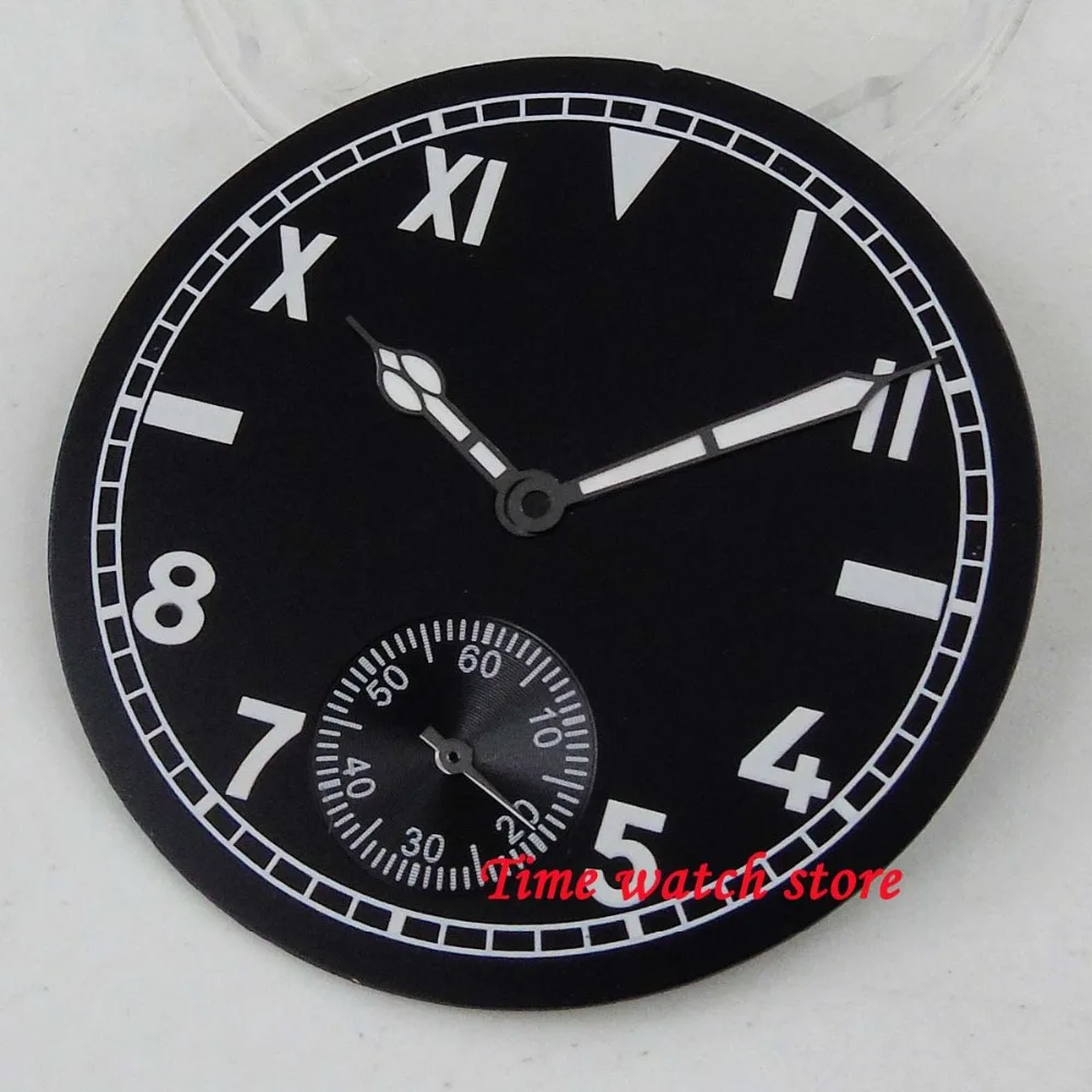 Apto para Eta Dial + Mãos Modelos Milímetros Assista Dial 6498 Mão Winding Movimento Mãos Luminosas D151 7 38.9