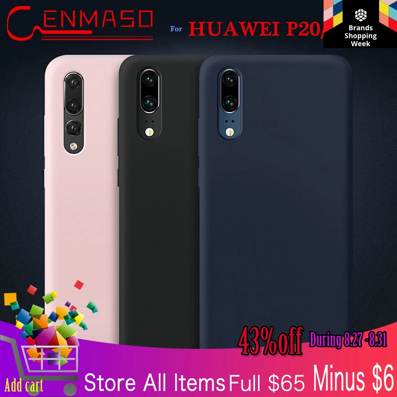 

HUAWEI P20 Case Soft Liquid Silicone Microfiber Inside Cover HUAWEI P20 Pro Case Huawei P20 Lite Cack Phone Cases Fashion Funda