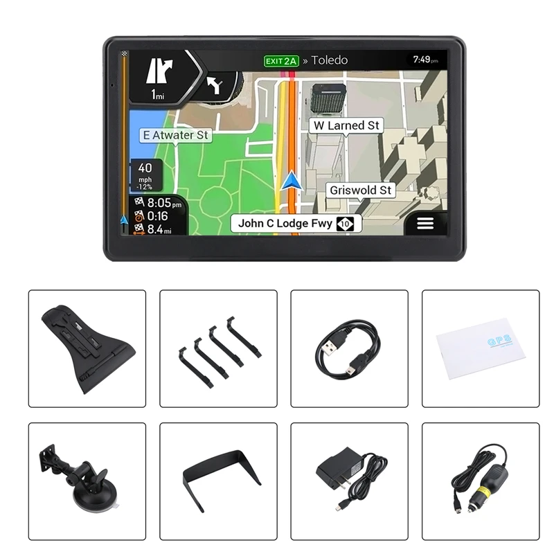 7 дюймовый HD Автомобильный GPS навигатор FM спутниковый голосовой автомобильные