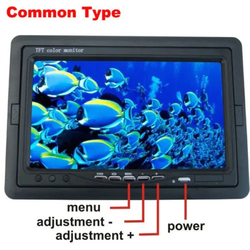 1/3 Sony CCD effio-е 700TVL подводной охоты камеры эхолот 7 "TFT ЖК-монитор 20 м кабель 14 шт. белый светодиод Поворот на 360 градусов