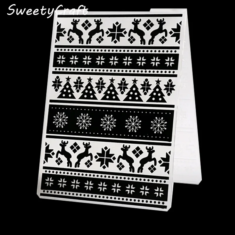 Christmas Deer Embossing Folder 1