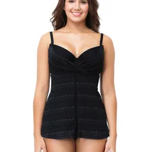 Черный на косточках с Pad Biquini из двух частей купальник Танкини купальники для женщин; большие размеры купальники для пикантные