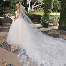 Красивая свадебная вуаль 3 метра Velo Novia Catedral длинная Фата Тюль аппликация Свадебные аксессуары