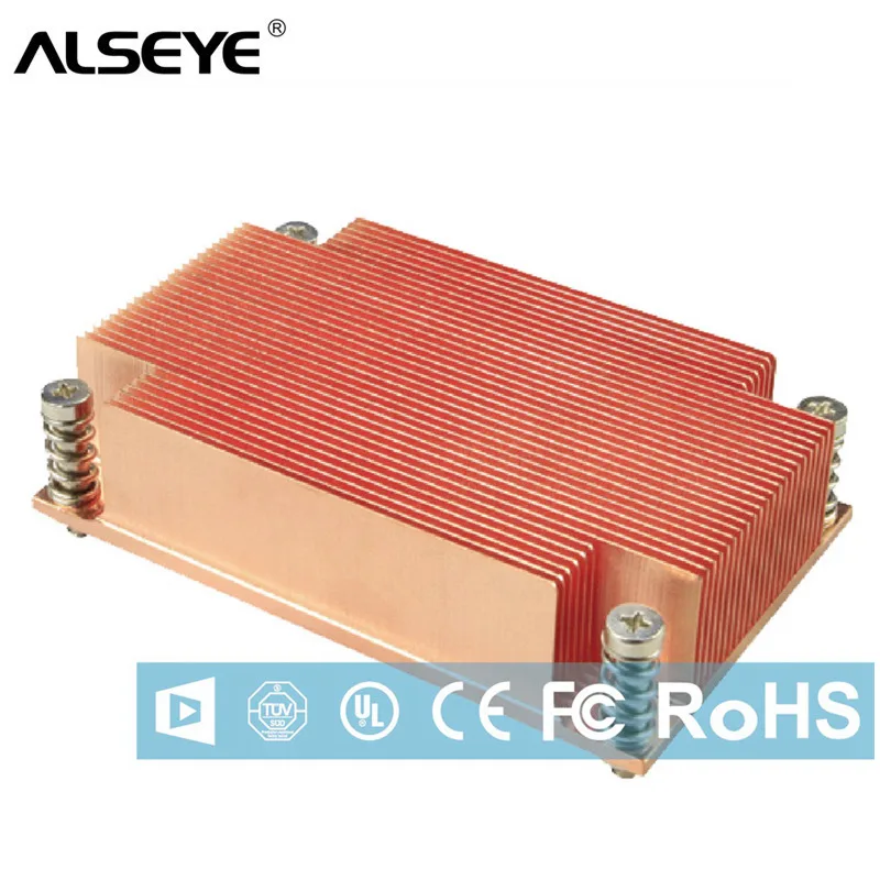ALSEYE 1U Server CPU Cooler Pure Copper Heatsink Passive Cooling for Sever Computer Processor ALSEYE 1U Server CPU Cooler Pure Copper Heatsink Passive Cooling for Sever Computer Processor