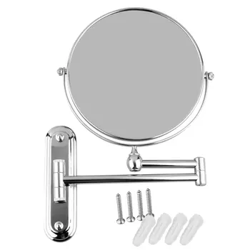 

New Silver Extending 8 inches cosmetic wall mounted make up mirror shaving bathroom mirror 3x Magnification