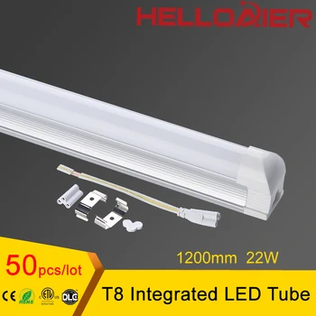 

Integrated led tube T8 led 1200mm 22W T8 led , CE Rohs 4ft led tube T8 Tube Lighting SMD2835 50pcs/lot High Quality