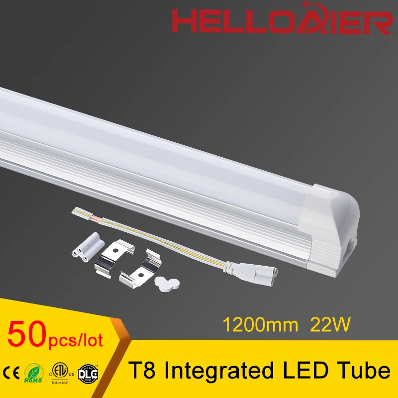 Интегрированная Светодиодная трубка T8 led 1200 мм 22 Вт CE Rohs 4ft Трубное освещение SMD2835