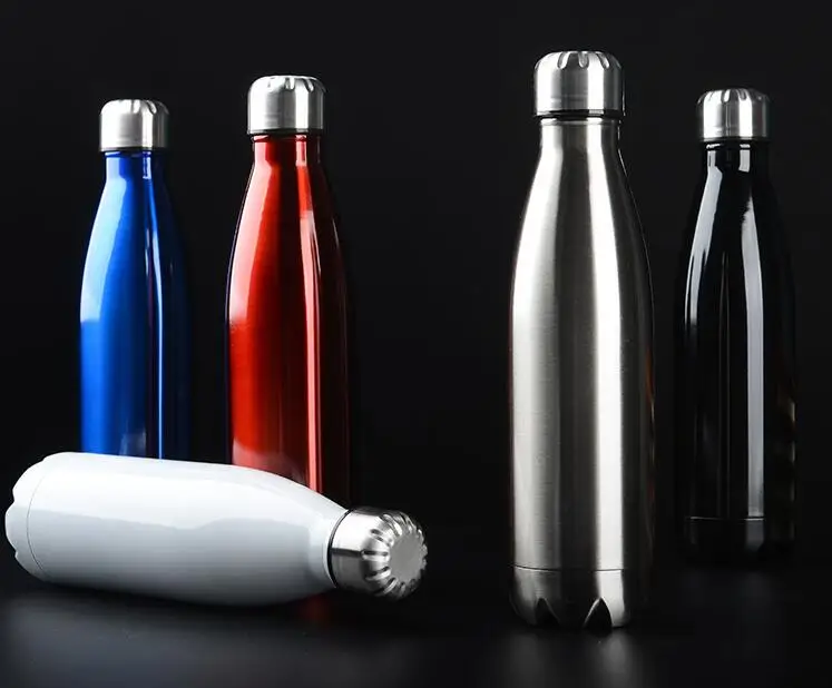 

2018 New Double-layer vacuum stainless steel Coke bottle thermos cup beer bottle creative gift water cup