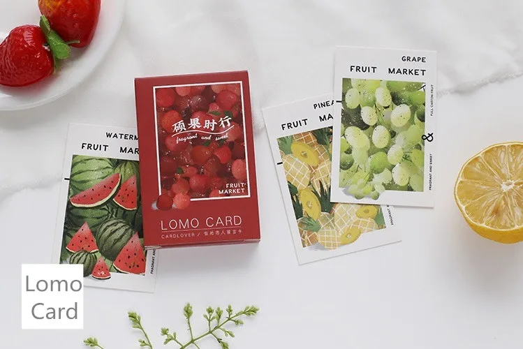 

28 Sheets/Set Colorful Fruit Market Lomo Card Mini Paper Postcard/Greeting Card/Birthday Gift Card