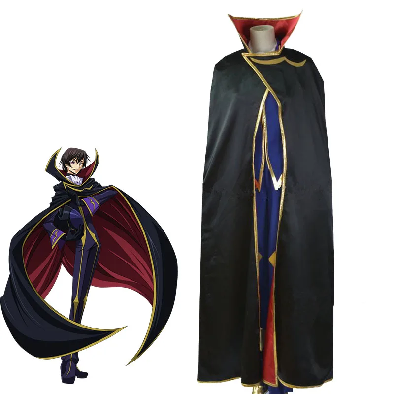 Мужской костюм для косплея Lelouch of the мятеж Zero|code geass cosplay costume|code cosplayzero code |