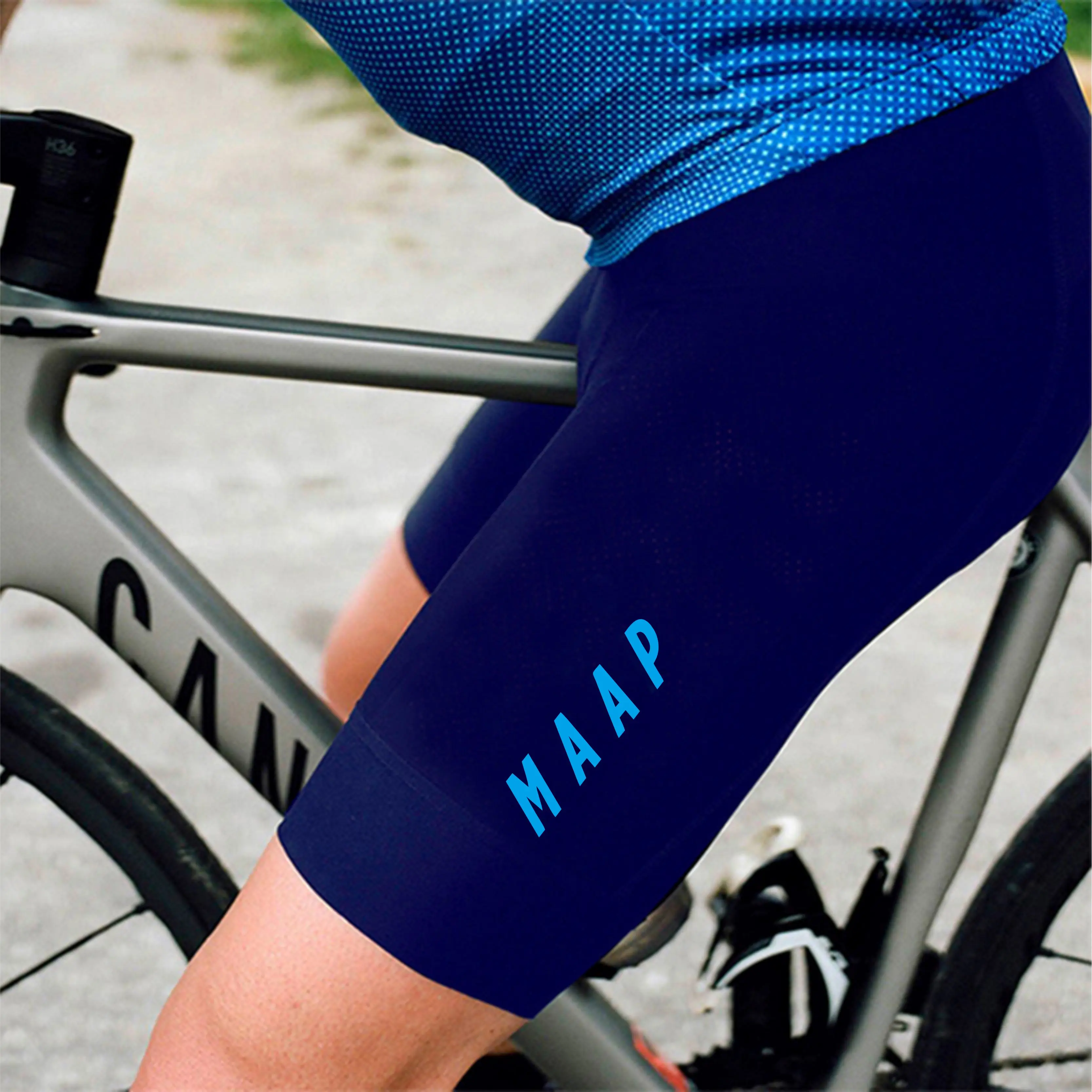 Мужские шорты MAAP Pro team летние велосипедные с нагрудником темно синие cuissard velo homme pro