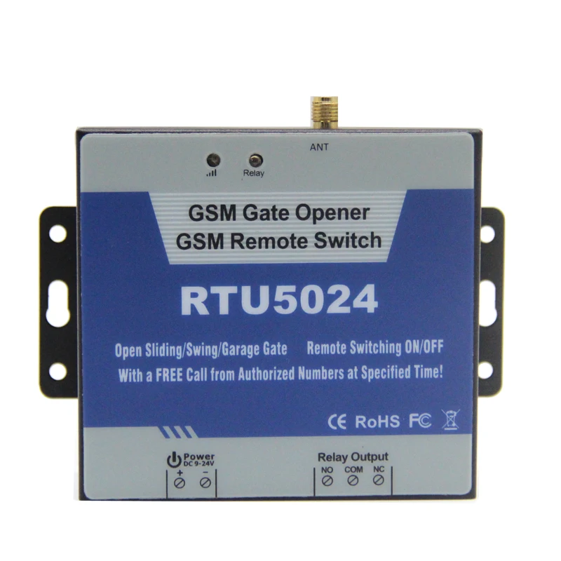 RTU5024 GSM Garage Swing Sliding GSM Gate Opener Relay Switch Remote Access Control Wireless Door Opener Free Call SMS