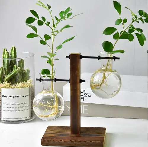 DIY Винтажный стиль со стеклянным верхом растение бонсай цветок Рождественское