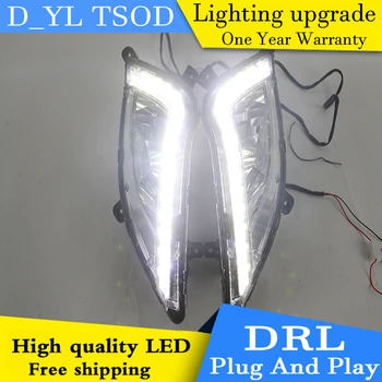 

For 2015 Hyundai Elantra led fog lamps daytime running lights Car styling High brightness guide LED DRL