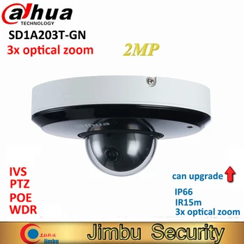 

Dahua 2MP PTZ IP Camera SD1A203T-GN 3x Starlight IR15m 1/2.8'' STARVI CMOS IVS PoE IP66 built in mic Micro SD card cctv camera
