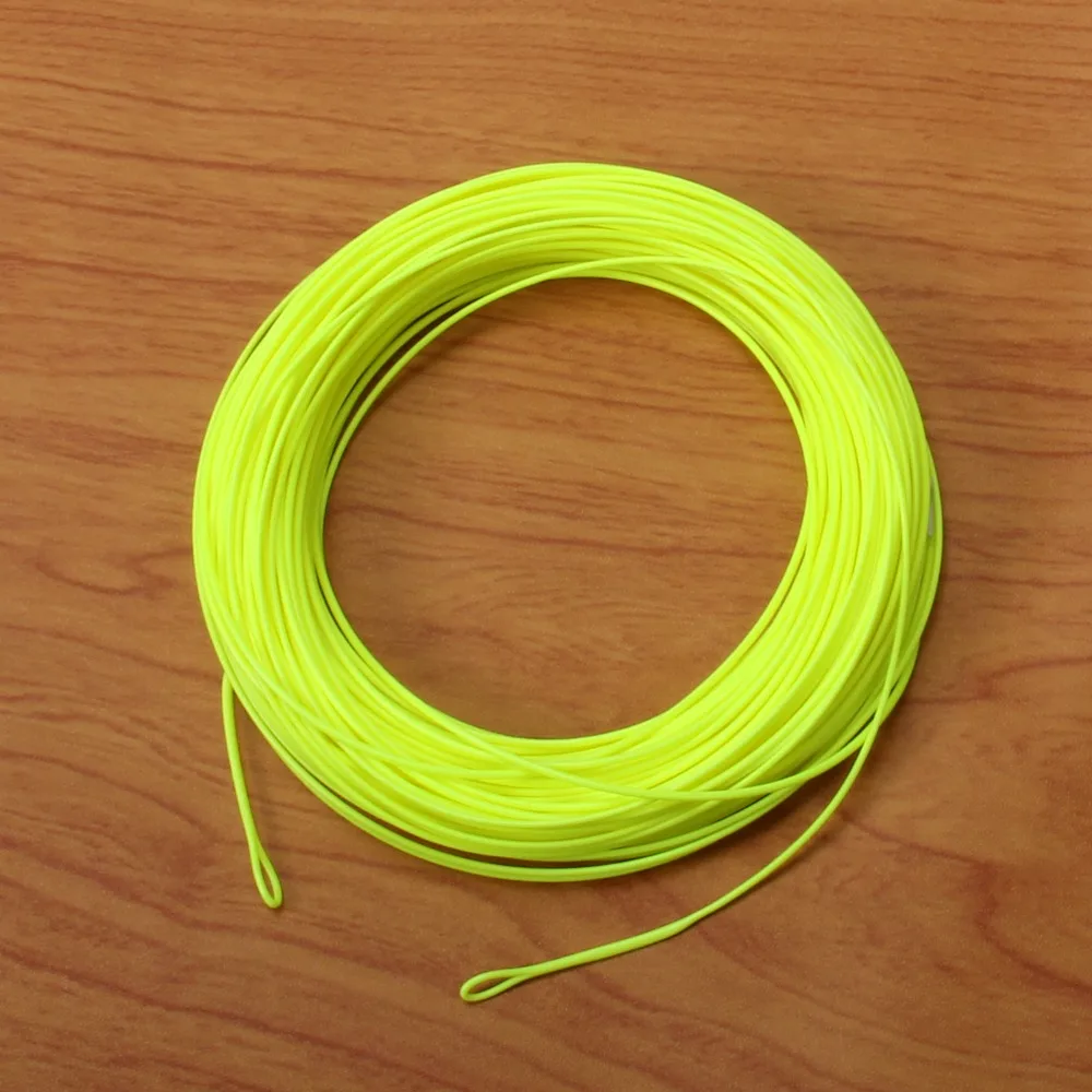 Рыболовная леска WF1F/2F/3F/4F/5F/6F/7F/8F/9F желтая цветная две сварные петли рыболовная