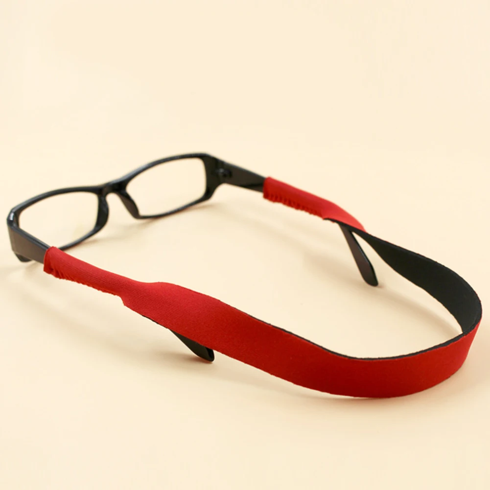 1 шт. яркие цвета эластичные силиконовые очки ремни цепочка для солнцезащитных очков спортивные противоскользящие струнные очки веревки ремешок шнур держатель - Цвет: Красный