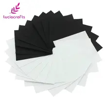 Lucia crafts 6 шт./лот белый/черный 30x30 см/20x20 см Нетканый войлок ткань шитье ручной работы DIY аксессуары для скрапбукинга B1303