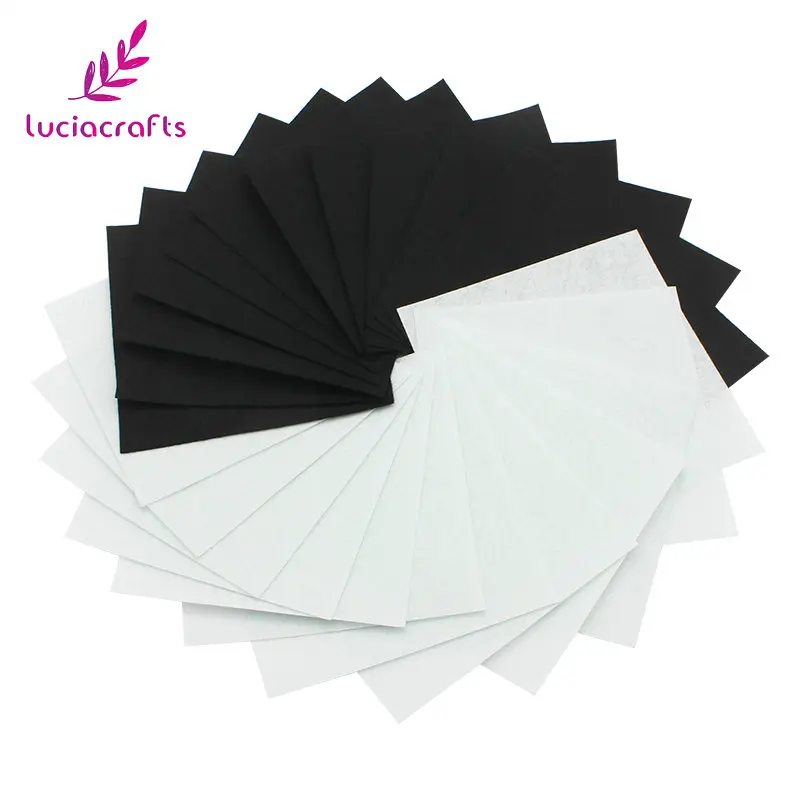 Lucia crafts 6pcs/lot White/Black 30x30cm/20x20cm Non-woven Felt Fabric
Sewing Handmade DIY Scrapbook Accessories B1303