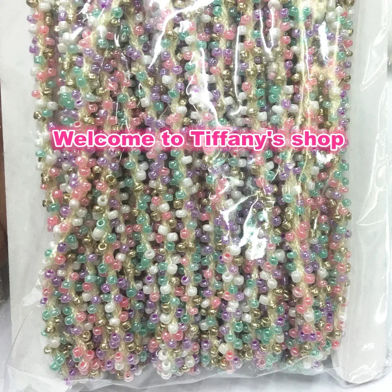 

5 meters/8.5 meter/lot Braid Bead Chain Trim Sewing Accessories DIY Craft Mix color