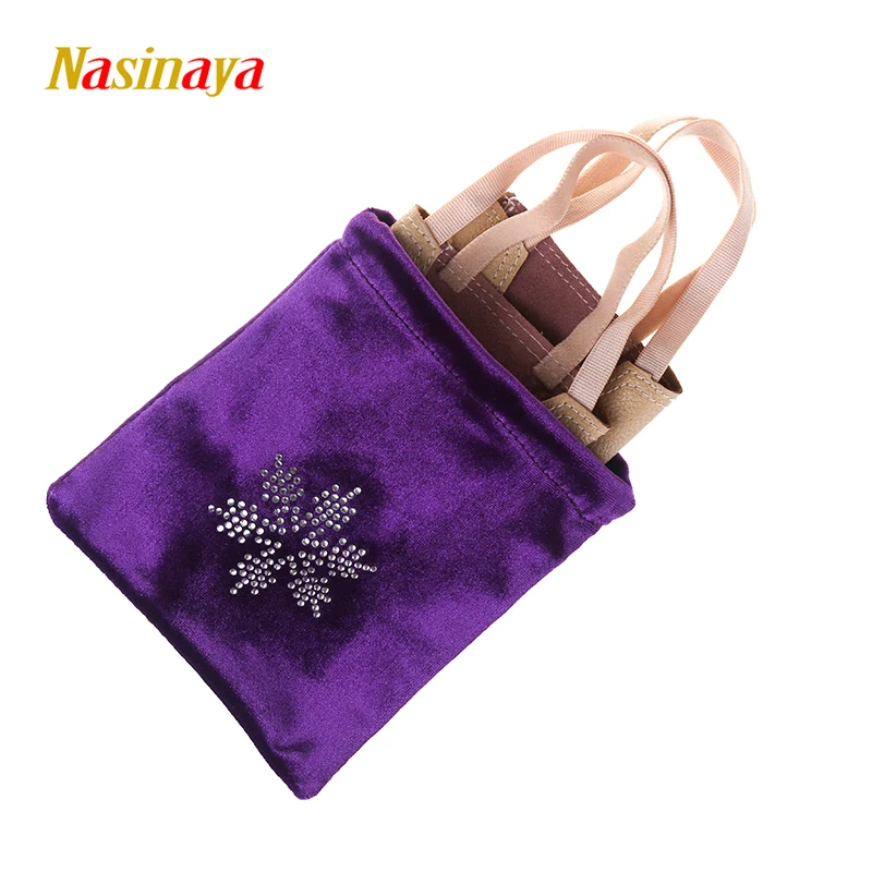 

11 Colors Rhythmic Gymnastics Half Shoes Bag RG Professional Protection Velvet Fabric Accessories Gym Girl Snowflake Rhinestone