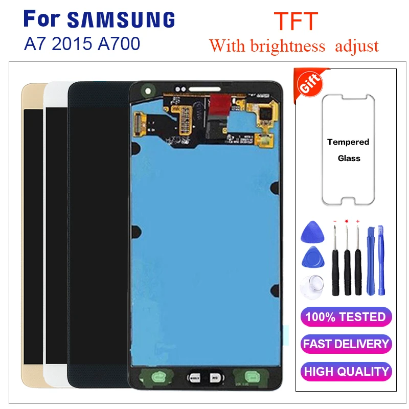 TFT ЖК-дисплей для samsung A7 2015 A700 Дисплей Сенсорный экран планшета 100% тестирование