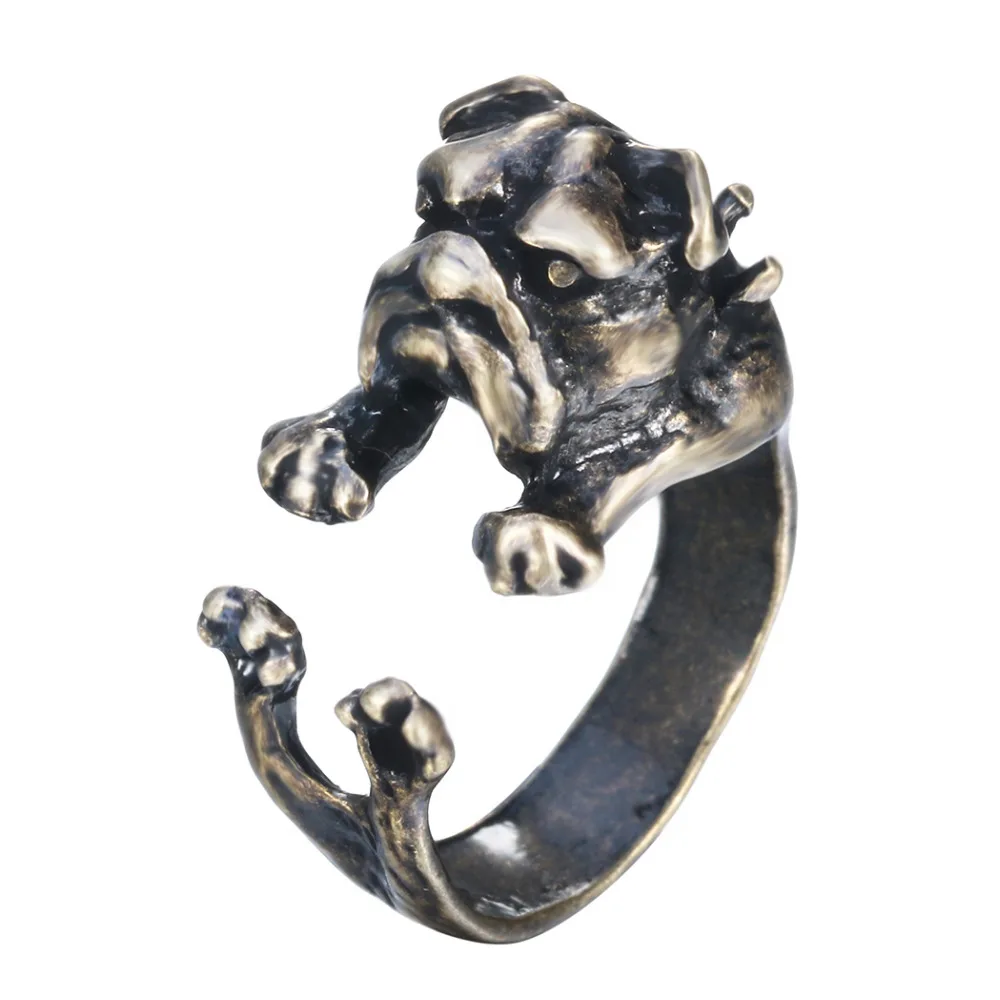 Kinitial 30Pcs Bulldog Ring Vintage Dog Hippie Boho Knuckle French Anel Rings For Women | Украшения и аксессуары