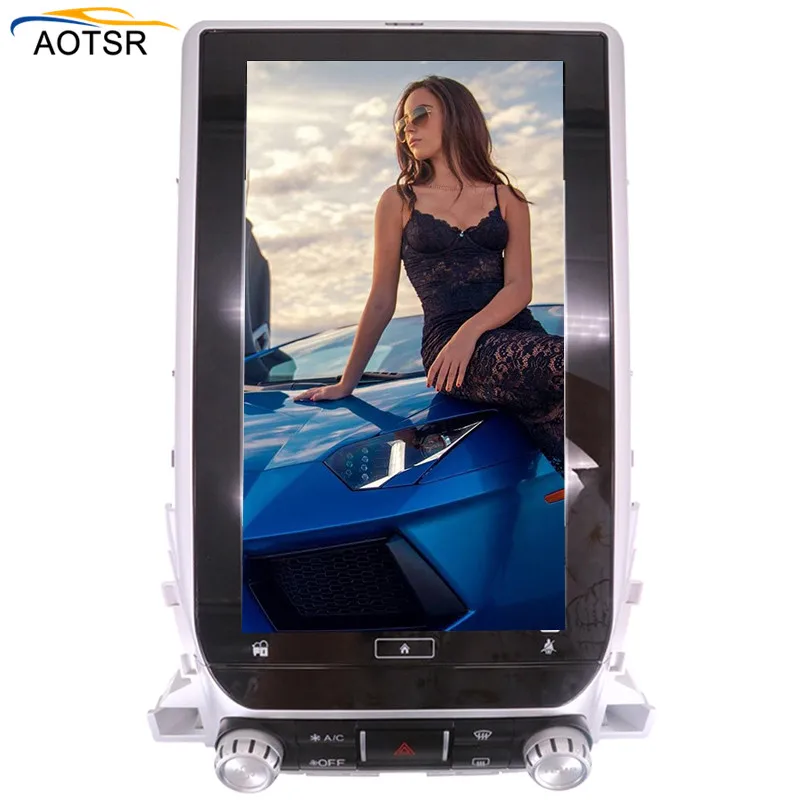 Best 13.6" Tesla style Car GPS Multimedia Player for TOYOTA LAND CRUISER LC200 2016 2017 2018 Radio auto stereo no cd dvd big screen 4