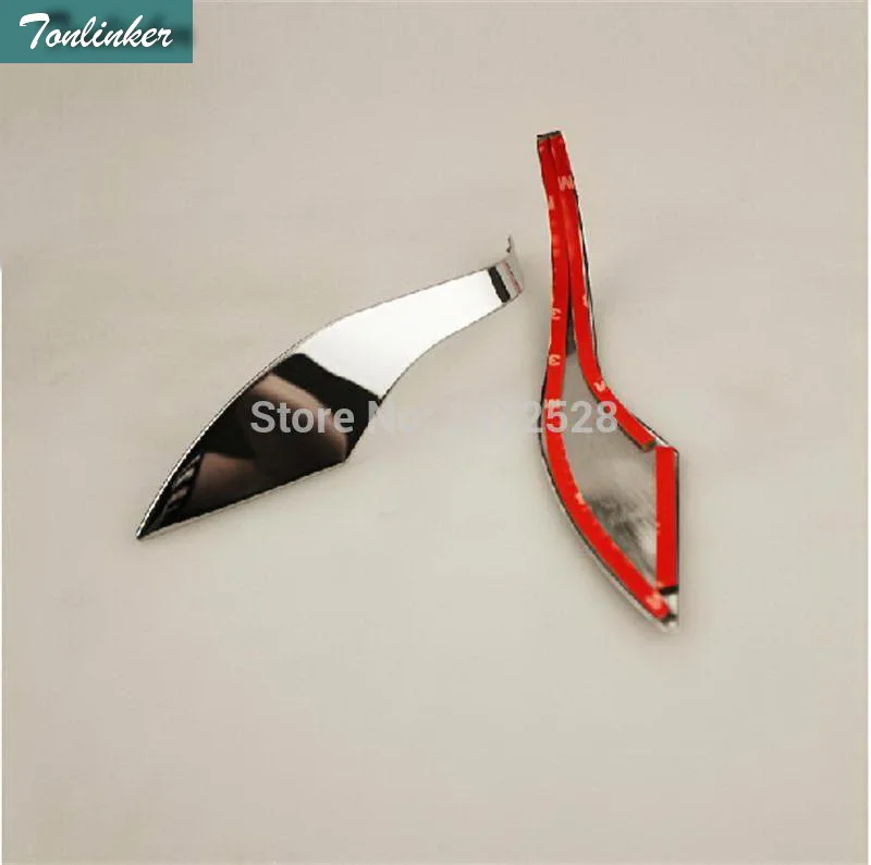 Tonlinker 2PCS DIY font b Car b font Styling New Stainless Steel font b Mirrors b