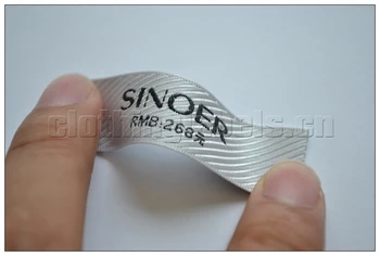

sew in fabric labels satin material laser cut NO MOQ end folded