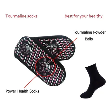 

30 Pairs Quality Magnetic Therapy Tourmaline Socks Self Heating Socks Antibacterial Sock Anti-icer Warm Feet Cupping Moxibustion