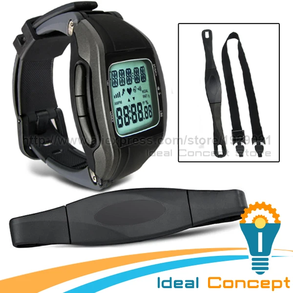Multi Function Pulse Watch With Calendar Heart Rate Monitor Chest Belt 7 Days Memory Calorie font