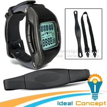 Multi Function Pulse Watch With Calendar Heart Rate Monitor Chest Belt 7 Days Memory Calorie Calculator